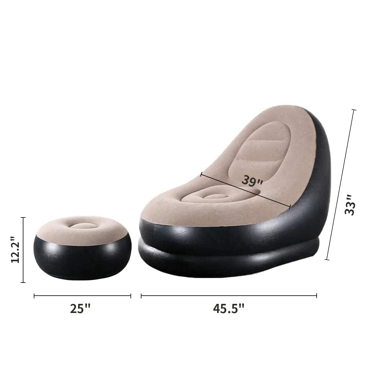 Sillon inflable con Otoman